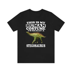 This is my human costume I am really a stegosaurus armored dinosaur tee