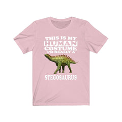 This is my human costume I am really a stegosaurus armored dinosaur tee