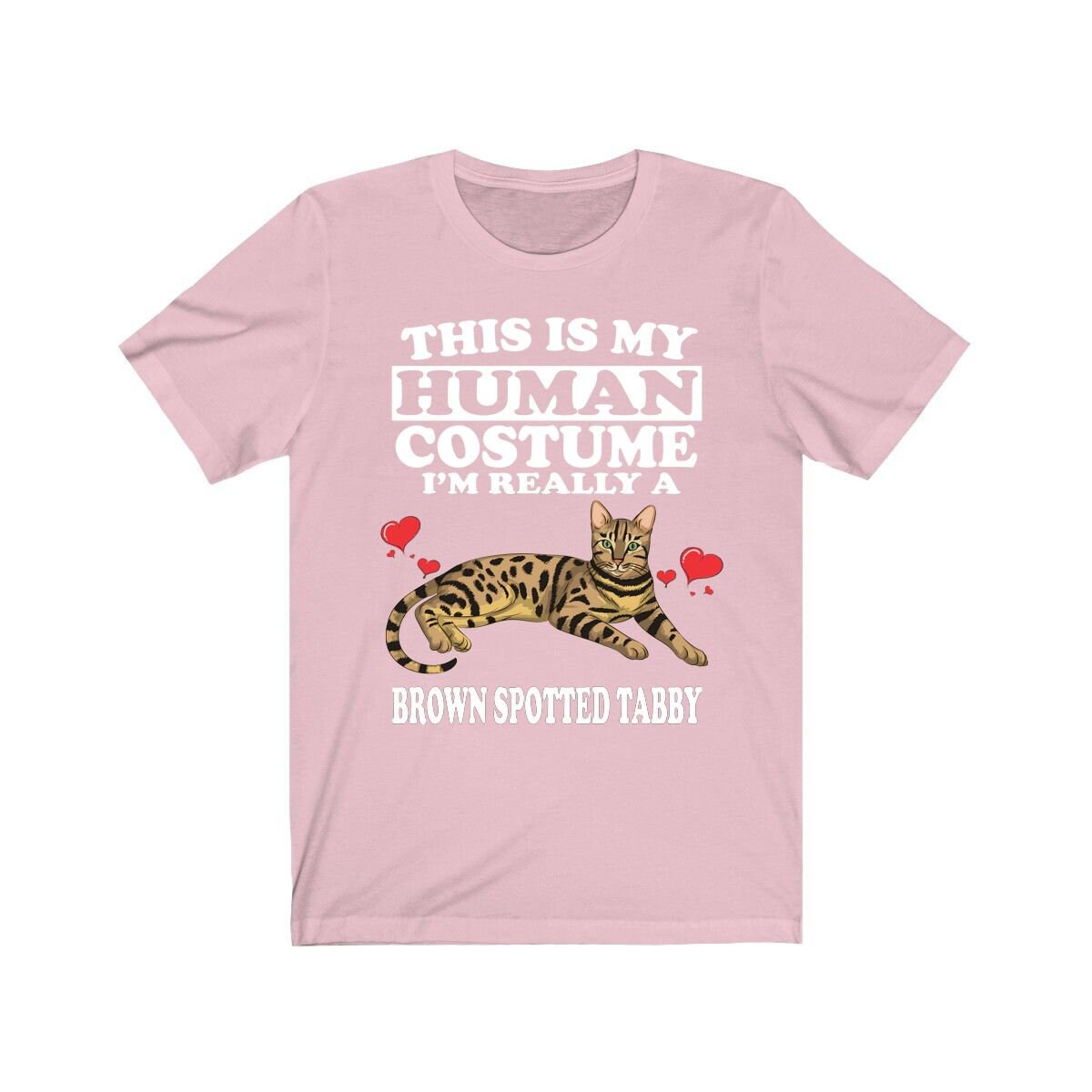 This Is My Human Costume I'm Really A Brown Spotted Taby Shirt, Cat Lover Shirt, Cat Shirt, Cat Lover Gift, Animal Gift Image 4