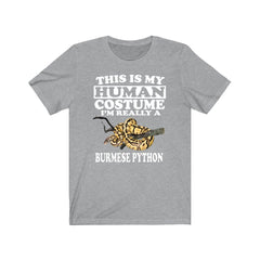 This is my human costume I am really a Burmese python snake tee