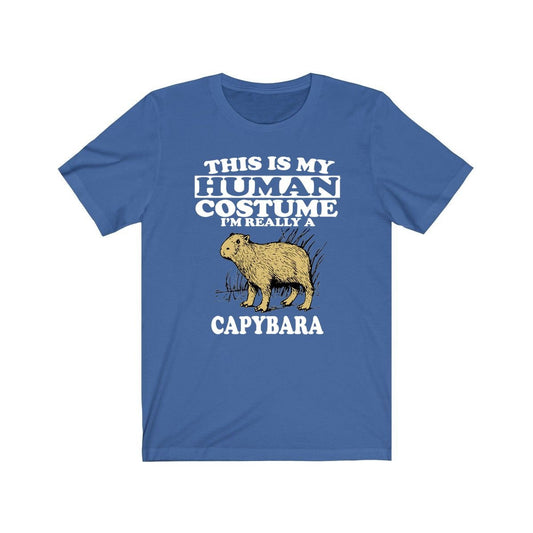 This is my human costume I am really a capybara giant rodent tee