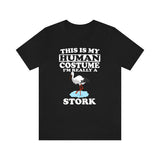 This Is My Human Costume I'm Really A Stork bird Shirt, Stork bird Lover Shirt, Stork bird Shirt, Birding Funny Gift, Animal Adult Kids Image 2