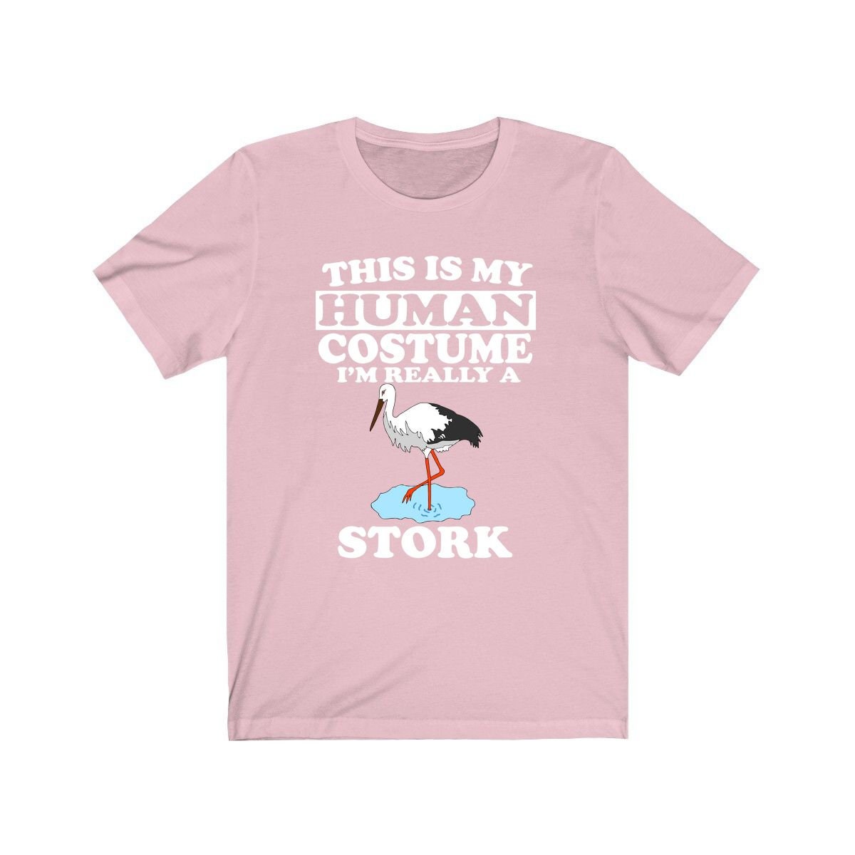 This Is My Human Costume I'm Really A Stork bird Shirt, Stork bird Lover Shirt, Stork bird Shirt, Birding Funny Gift, Animal Adult Kids Image 4