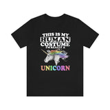 This Is My Human Costume I'm Really A Unicorn Shirt, Unicorn Lover Shirt, Unicorn Shirt, Funny Unicorn Gift, Animal Adult Kids Image 1