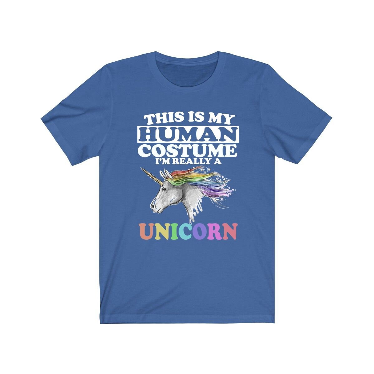 This Is My Human Costume I'm Really A Unicorn Shirt, Unicorn Lover Shirt, Unicorn Shirt, Funny Unicorn Gift, Animal Adult Kids Image 2