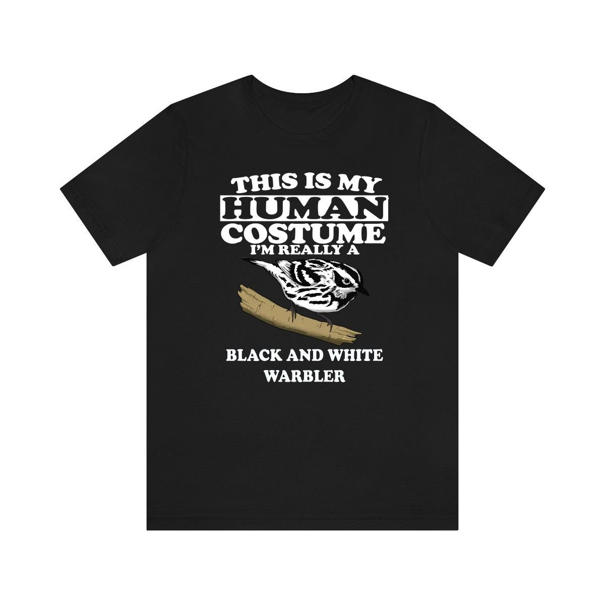 Human Costume Black And White Warbler Shirt - Black And White Warbler print