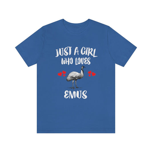 Just A Girl Who Loves Emus Birds Shirt - emu print design