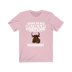 This Is My Human Costume I'm Really A Wildebeest Shirt - wildebeest print design