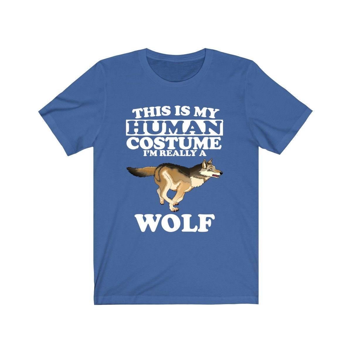This Is My Human Costume I'm Really A Wolf Shirt, Wolf Lover Shirt, Wolf Shirt, Funny Wolf Gift, Animal Adult Kids Image 2