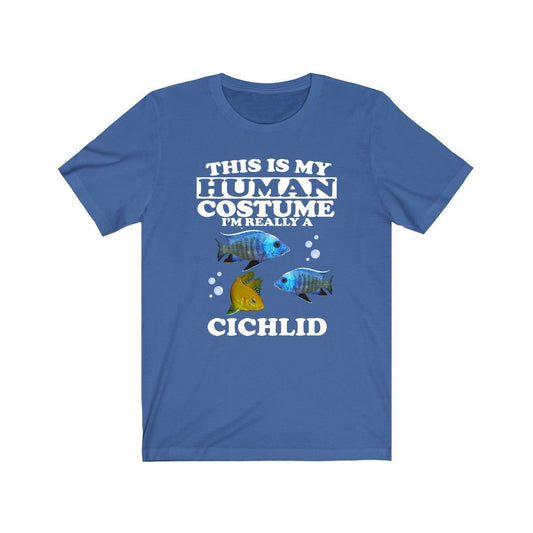 This Is My Human Costume I'm Really A Cichlid Shirt - cichlid print design