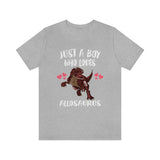 Just A Boy Who Loves Allosaurus Dinosaur Shirt, Allosaurus Shirt, Dinosaur Shirt, Allosaurus Lover Gift, Animal Adult Kids T-Shirt Image 1