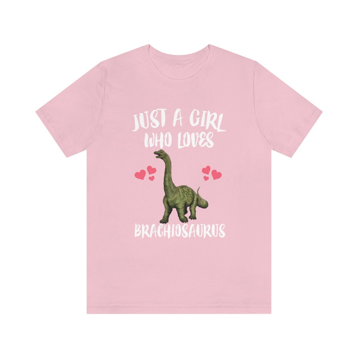 Just A Girl Who Loves Brachiosaurus Dinosaur, Brachiosaurus Lover Shirt, Dinosaur Shirt, Adult Toddler Infant Kids Gift T-Shirt Image 4