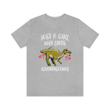 Just A Girl Who Loves Edmontosaurus Dinosaur, Edmontosaurus Lover Shirt, Dinosaur Shirt, Adult Toddler Infant Kids Gift T-Shirt Image 3