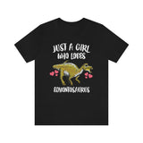 Just A Girl Who Loves Edmontosaurus Dinosaur, Edmontosaurus Lover Shirt, Dinosaur Shirt, Adult Toddler Infant Kids Gift T-Shirt Image 1
