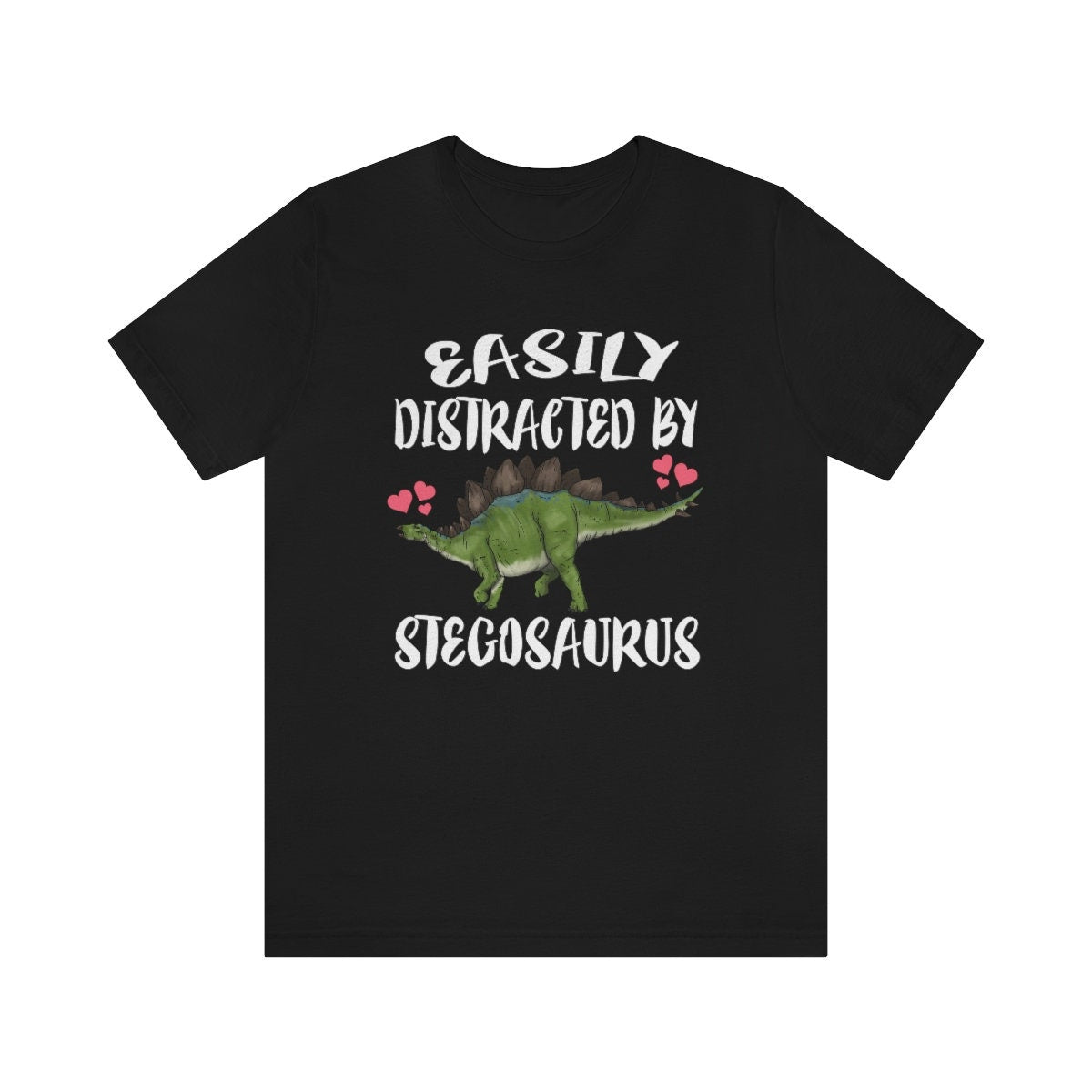 Easily Distracted By Stegosaurus Shirt, Stegosaurus Lover Shirt, Dinosaur shirt, Dinosaur Lover Gift Animal Adult Toddler Kids Gift T-Shirt Image 1