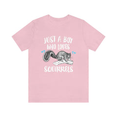 Just A Boy Who Loves Squirrels Shirt - squirrel print design
