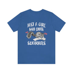 Squirrel T-Shirt for Girls - squirrel print design