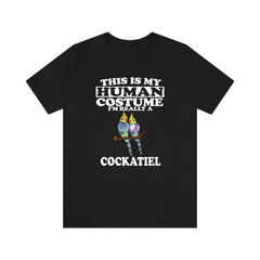 This Is My Human Costume I'm Really A Cockatiel Shirt - cockatiel print design
