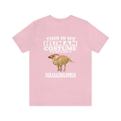 This is my human costume I am really a parasaurolophus dinosaur tee