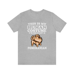 This is my human costume I am really a pomeranian fluffy dog tee