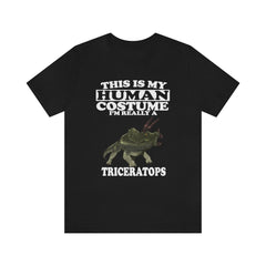 This Is My Human Costume I'm Really A Triceratops Shirt - Triceratops print design