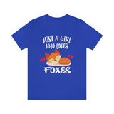 Just A Girl Who Loves Foxes Shirt, Fox Shirt, Fox Lover Gift,  Fox Lover Shirt, Animal Lover Adult Toddler Infant Kids Gift T-Shirt Image 3