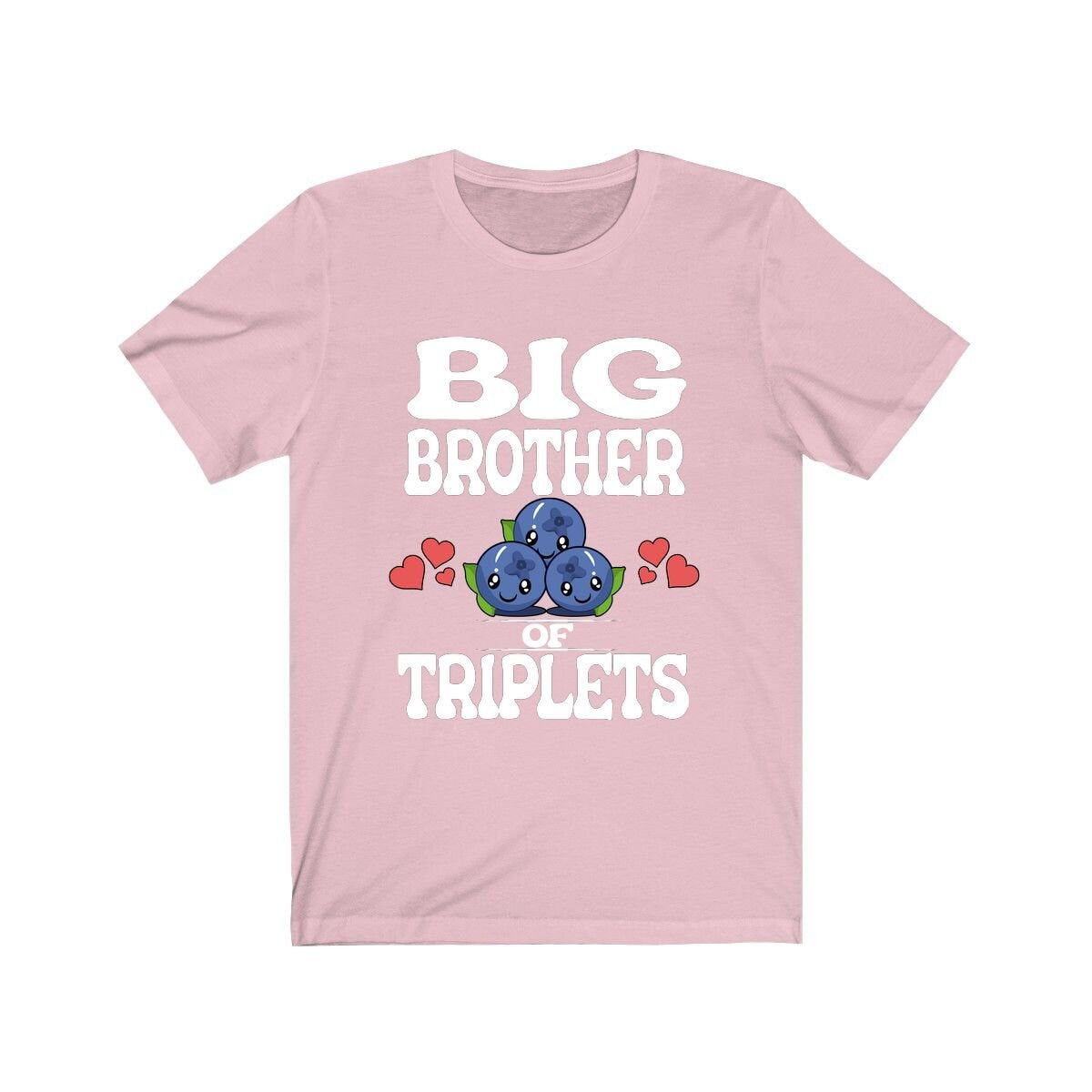 Big Brother Of Triplets Shirt, Brother Of Triplets T-Shirt, Triplet Brother Gift Blueberries, Baby Announcement T-Shirt Image 4