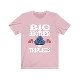 Big Brother Of Triplets Shirt, Brother Of Triplets T-Shirt, Triplet Brother Gift Blueberries, Baby Announcement T-Shirt Image 4