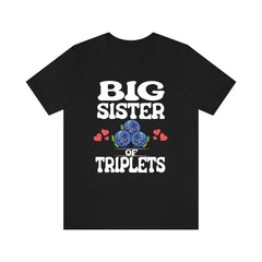Big Sister Of Triplets T-Shirt - big sister of triplets design