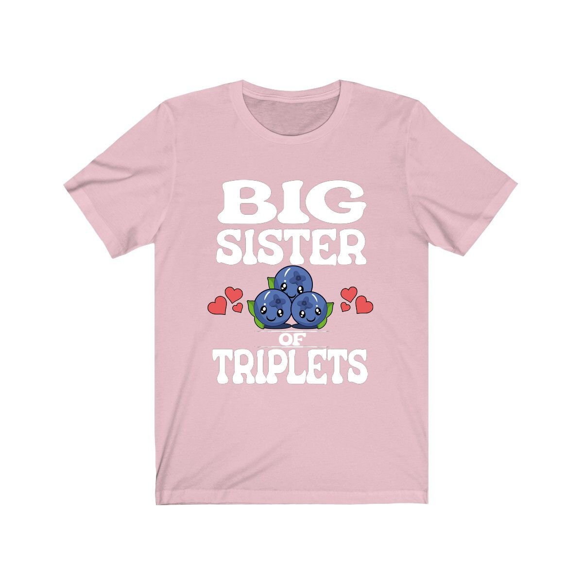 Big Sister Of Triplets Shirt, Big Sister Of Triplets Gift, Triplet Sister Shirt, Baby Announcement Gift T-Shirt Image 4