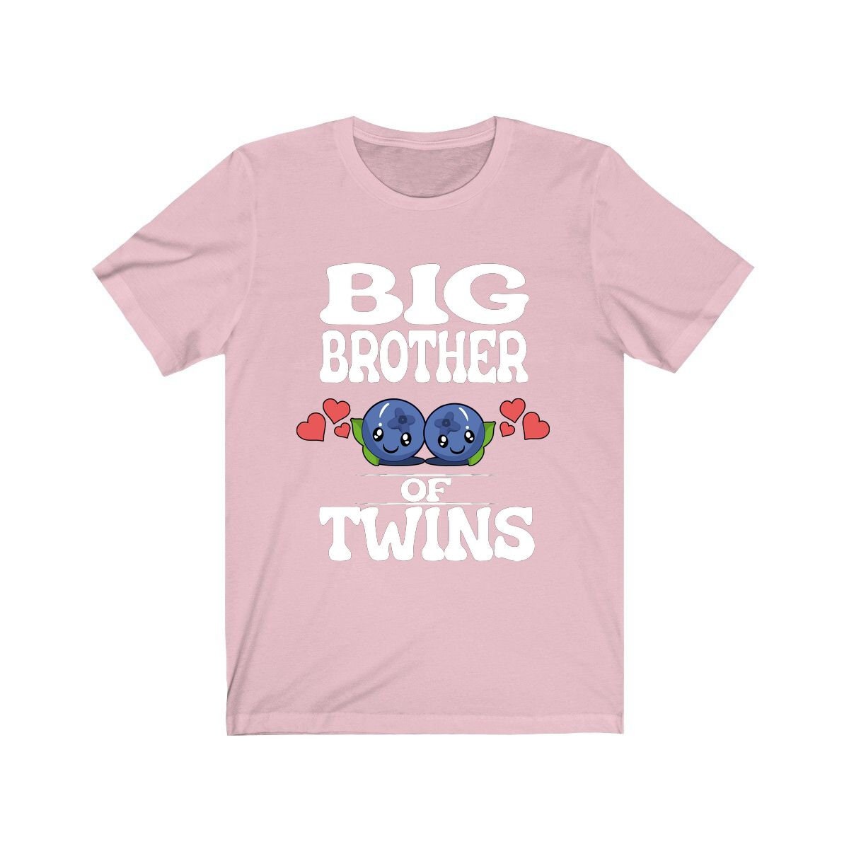 Big Brother Of Twins Shirt, Big Brother Of Twins Gift, Brother Of Twins Gift, Baby Announcement Blueberries Gift T-Shirt Image 4