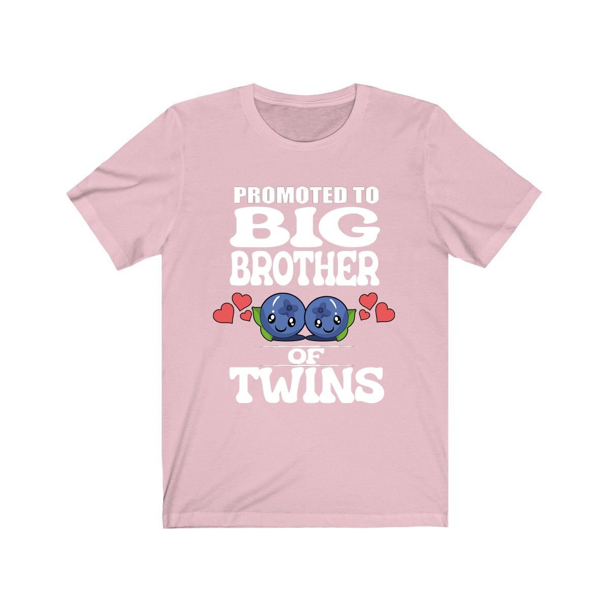 Promoted To Big Brother Of Twins Shirt, Big Brother Of Twins Gift, Brother Of Twins Gift, Baby Announcement Blueberries Gift T-Shirt Image 4