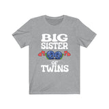 Big Sister Of Twins Shirt, Big Sister Of Twins Gift, Sister Of Twins Shirt, Blueberries New Baby Announcement T-Shirt Image 3