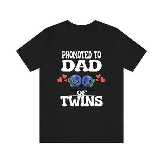 Promoted To Dad Of Twins Blueberries Shirt - dad of twins design