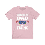 Promoted To Dad Of Twins Shirt, Dad Of Twins Gift, Father Of Twins Shirt, Blueberries Baby Announcement Gift T-Shirt Image 4