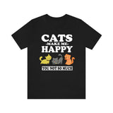 Cats Make Me Happy Shirt, Cat Lover Shirt, Cat Mom Shirt, Funny Cat Gift, Boy Girl Shirt Image 1