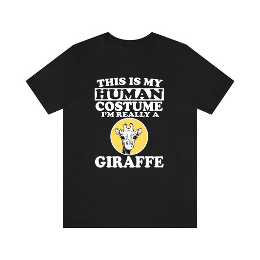 This is my human costume I am really a giraffe African savanna animal tee