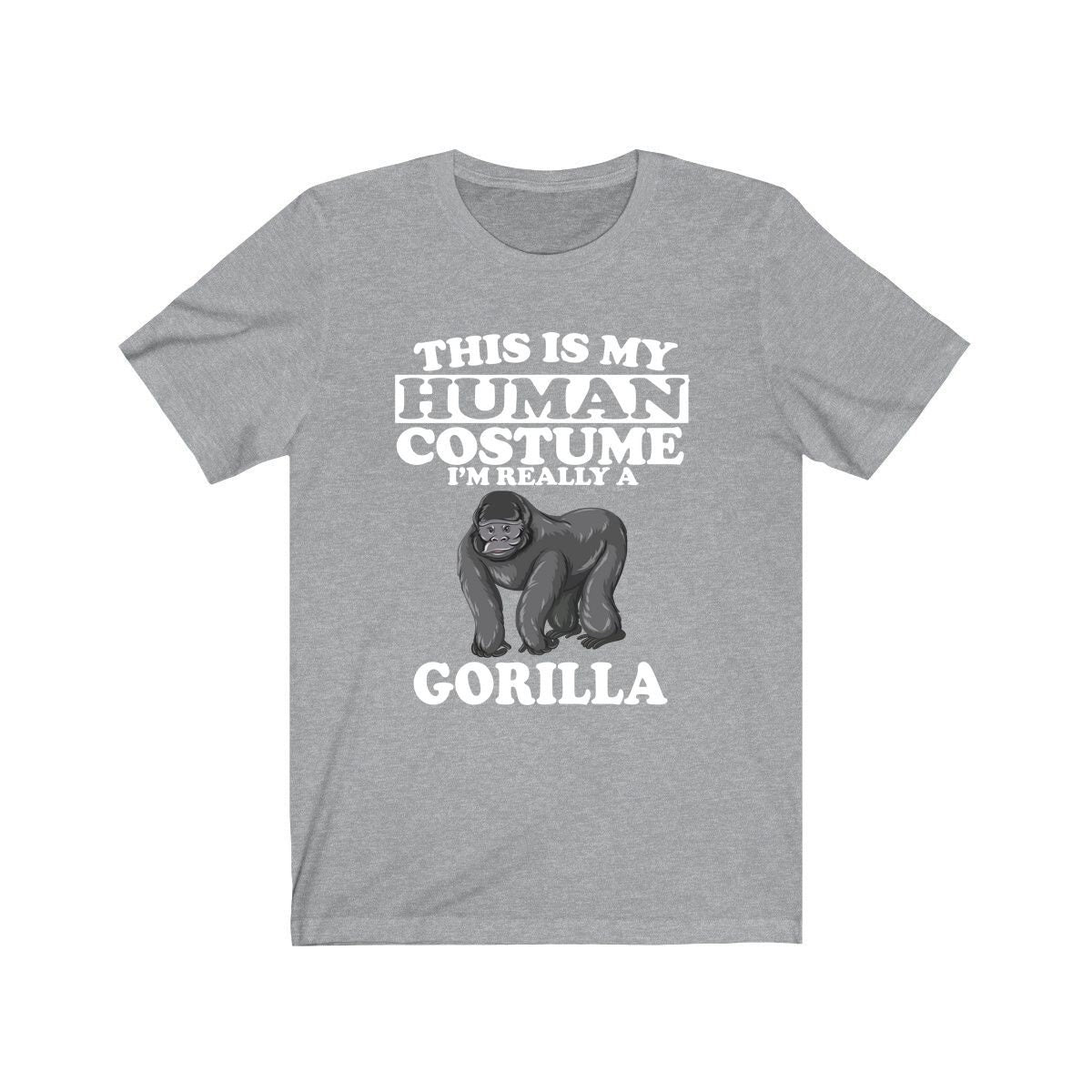 This Is My Human Costume I'm Really A Gorilla Shirt, Gorilla Lover Shirt, Gorilla Shirt, Gorilla Funny Gift, Animal Shirt Image 3