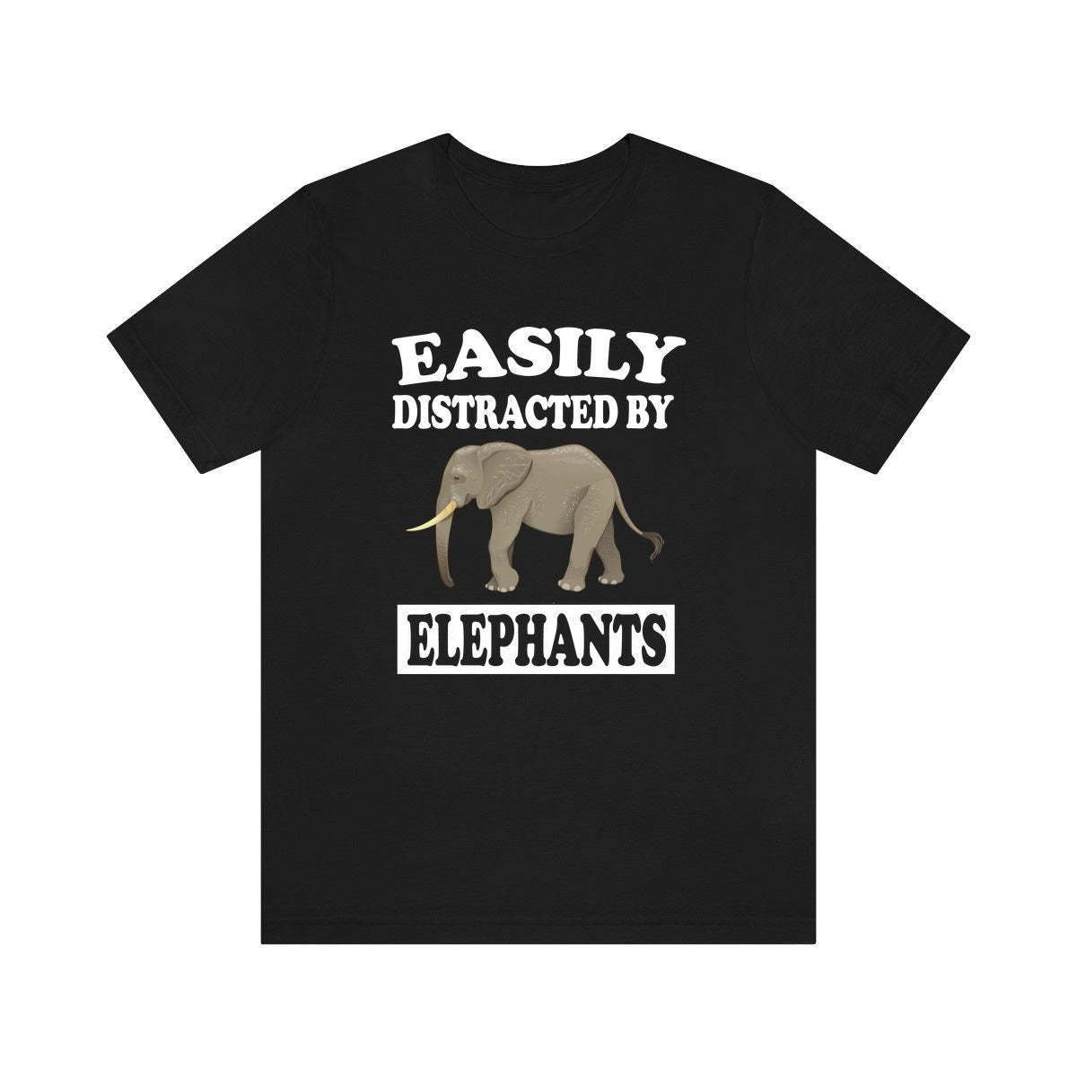 Easily Distracted By Elephants Shirt, Elephant Lover Shirt, Elephant Shirt, Funny Elephant Gift, Elephant Design Boy Girl Shirt Image 1