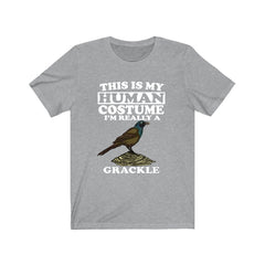This Is My Human Costume I'm Really A Grackle Bird Shirt - grackle print design