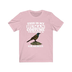 This Is My Human Costume I'm Really A Grackle Bird Shirt - grackle print design