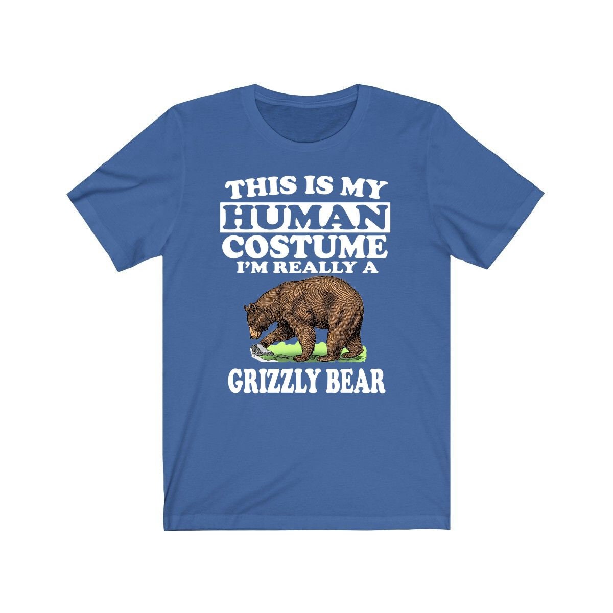 This Is My Human Costume I'm Really A Grizzly Bear Shirt, Grizzly Bear Lover Shirt, bear Shirt, Bear Funny Gift, Animal Shirt Image 3