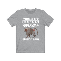 This Is My Human Costume I'm Really A Hamadryas Baboon Shirt - hamadryas baboon print design