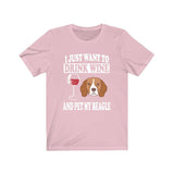 I Just Want To Drink Wine And Pet My Beagle Dog Shirt, Beagle Lover Shirt, Beagle Shirt, Beagle Lover Gift, Beagle Boy Girl Shirt Image 4