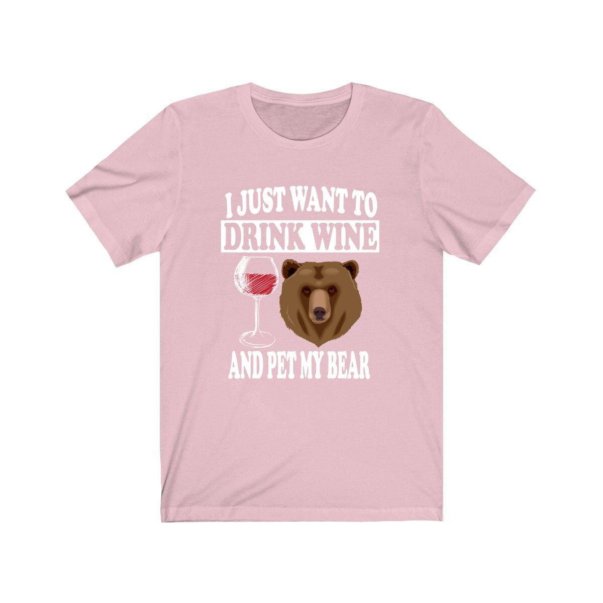 I Just Want To Drink Wine And Pet My Bear Shirt, Bear Lover Shirt, Bear Shirt, Bear Lover Gift, Bear Boy Girl Shirt Image 4