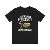 I Just Want To Drink Wine And Pet My Bearded Dragon Shirt, Bearded Dragon Lover Shirt, Bearded Dragon Shirt, Bear Boy Girl Shirt Image 1
