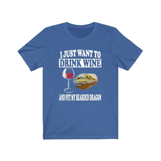 Drink Wine And Pet My Bearded Dragon Shirt - bearded dragon print design
