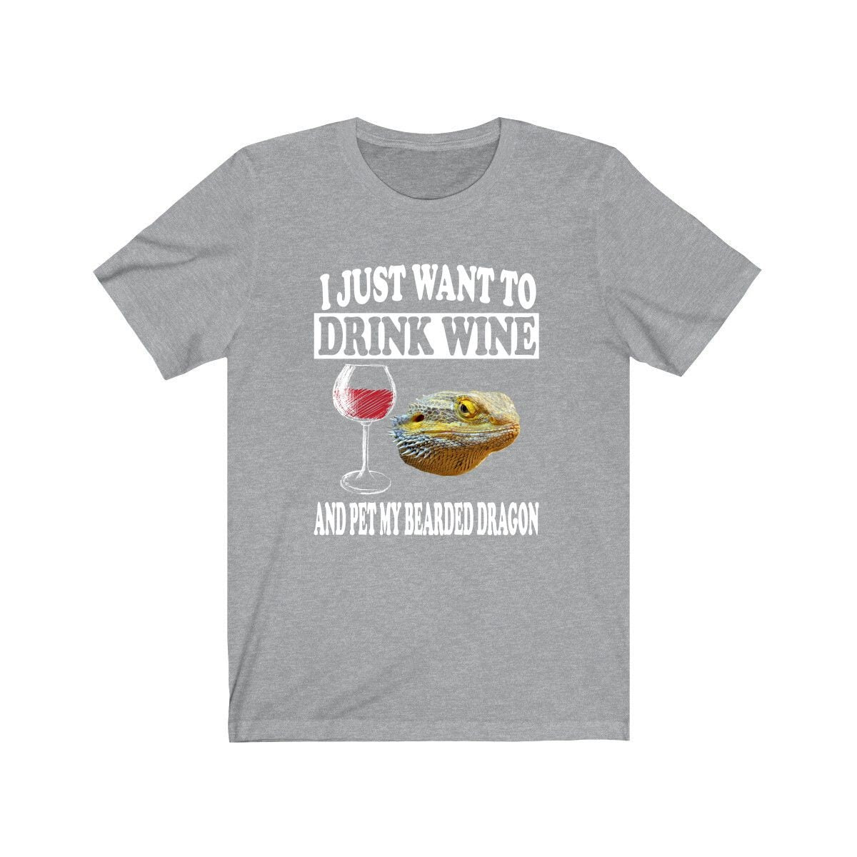 I Just Want To Drink Wine And Pet My Bearded Dragon Shirt, Bearded Dragon Lover Shirt, Bearded Dragon Shirt, Bear Boy Girl Shirt Image 3