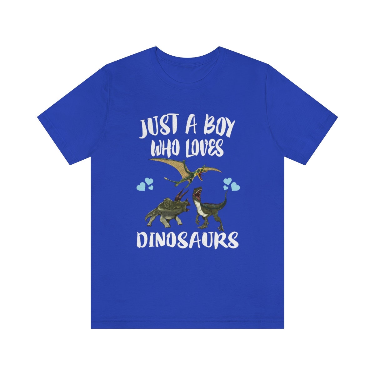 Just A Boy Who Loves Dinosaur Shirt, Triceratops Lover Shirt, Velociraptor Shirt, Pterodactyl Dimorphodon Shirt, Dinosaur Adult Kids Image 3