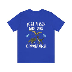 Just A Boy Who Loves Dinosaur Shirt - dinosaur print design